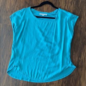 Ann Taylor loft teal shirt